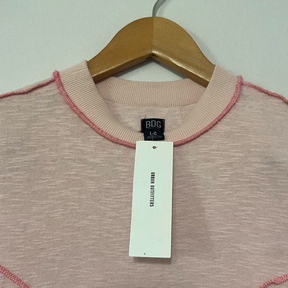 Urban Outfitters NWT Katie exposed seam baby tee size L - Picture 4 of 4